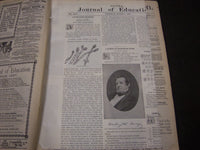1897 THE JOURNAL OF EDUCATION BOUND VOLUME - GREAT FOLD-OUTS & ILLUS - R 222