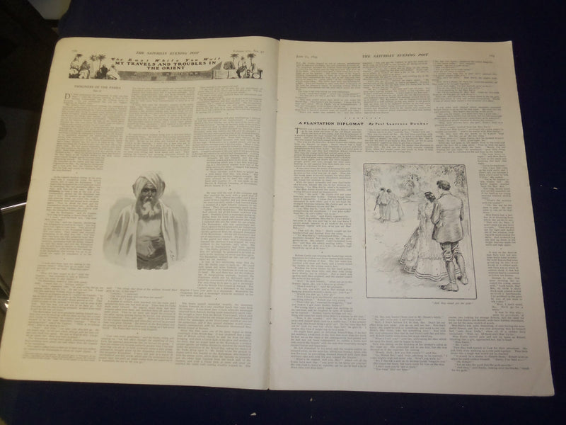 1899 JUNE 10 THE SATURDAY EVENING POST MAGAZINE - NICE ILLUSTRATIONS - B 6706