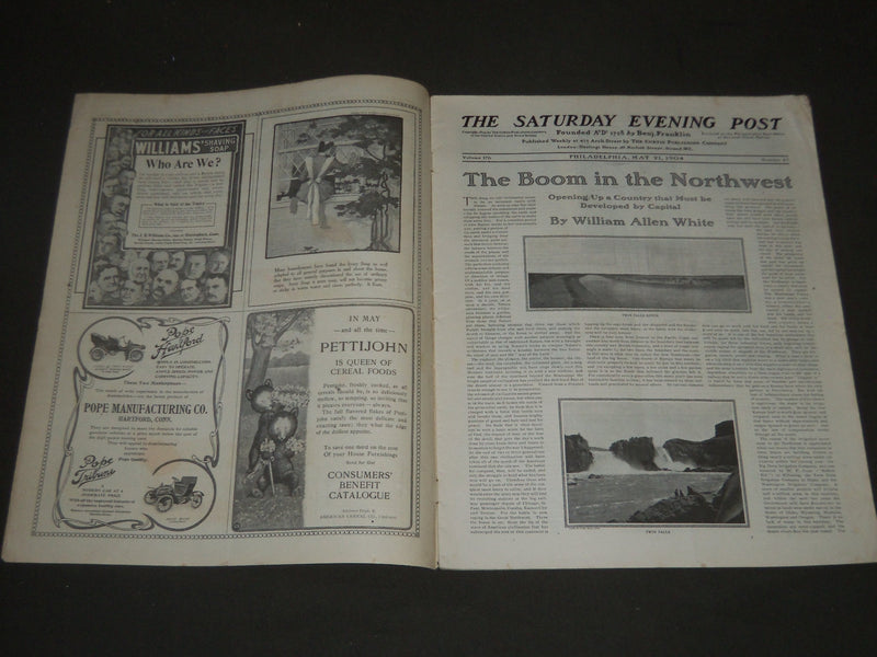 1904 MAY 21 THE SATURDAY EVENING POST MAGAZINE - ILLUSTRATED COVER - SP 466