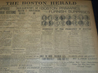 1906 NOVEMBER 16 THE BOSTON HERALD - BOSTON PRIMARIES FURNISH SURPRISES - BH 135