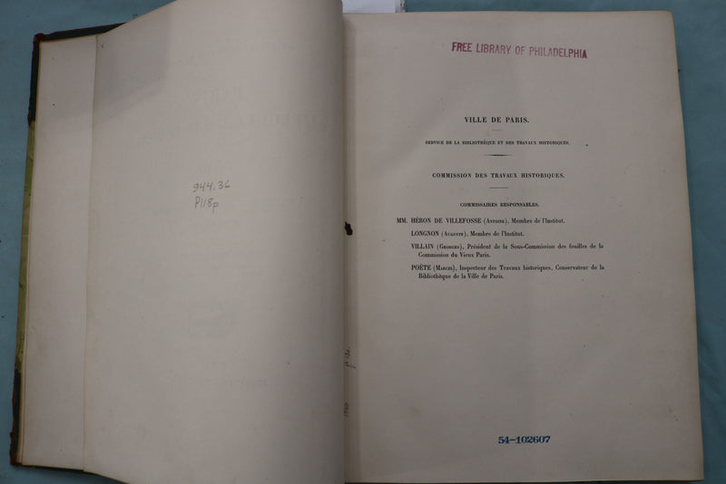 1912 PARIS A L'EPOQUE GALLO-ROMAINE HARDCOVER BOOK - KD 9713