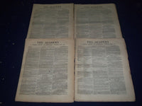 1878 THE ACADEMY WEEKLY REVIEW OF LITERATURE LOT OF 34 ISSUES - LONDON - O 2224