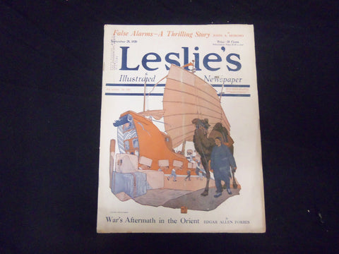 1920 SEPTEMBER 25 LESLIE'S WEEKLY MAGAZINE - GREAT COVER, PHOTOS & ADS - ST 2302