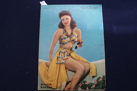 1941 JULY 20 SUNDAY NEWS PICTURE - GINGER ROGERS - ABBOTT & COSTELLO - E 22724