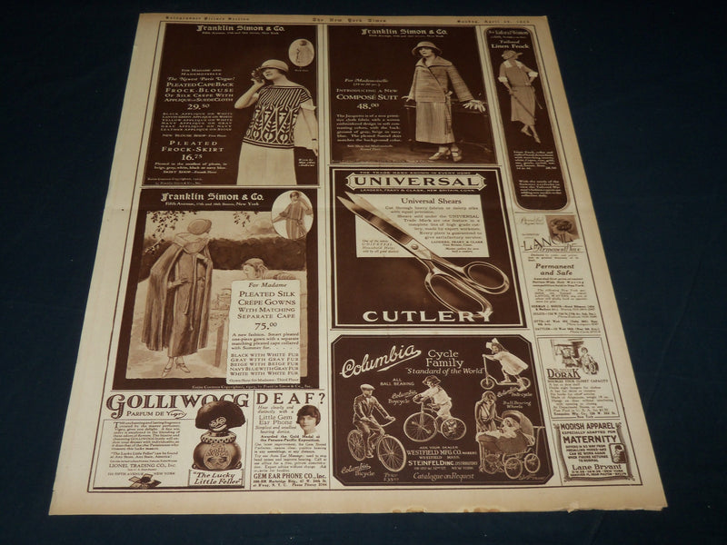 1923 APRIL 29 NEW YORK TIMES PICTURE SECTION - ZR-1 - BABE RUTH - NT 8882