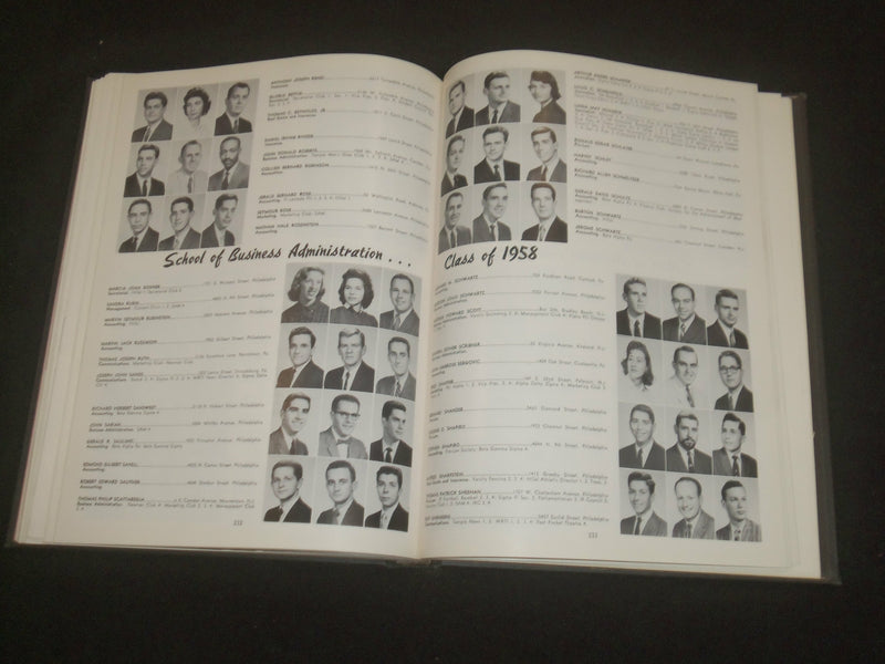 1958 TEMPLE UNIVERSITY YEARBOOK - PHILADELPHIA, PENNSYLVANIA - YB 2179