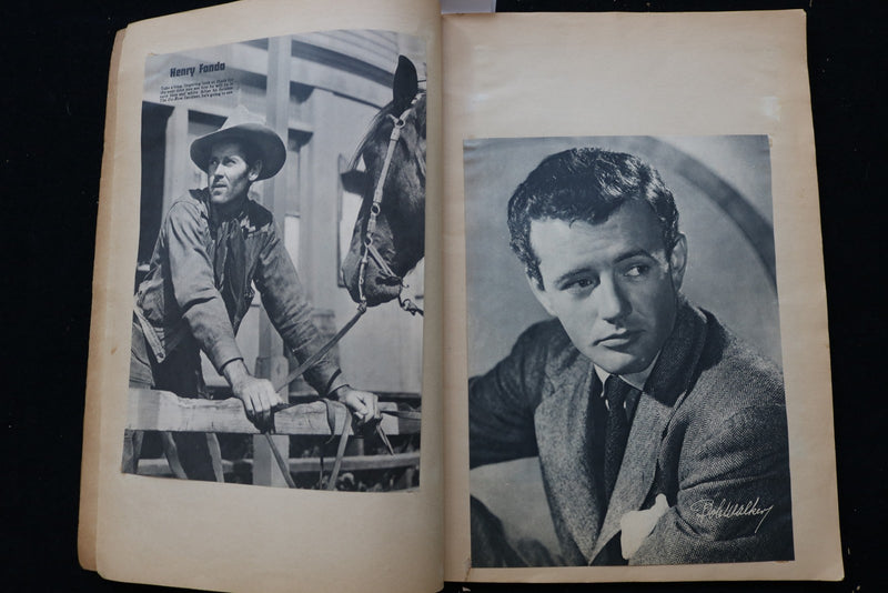 1940'S MOVIE STARS SCRAPBOOK - JAMES STEWART - LANA TURNER - E 24948