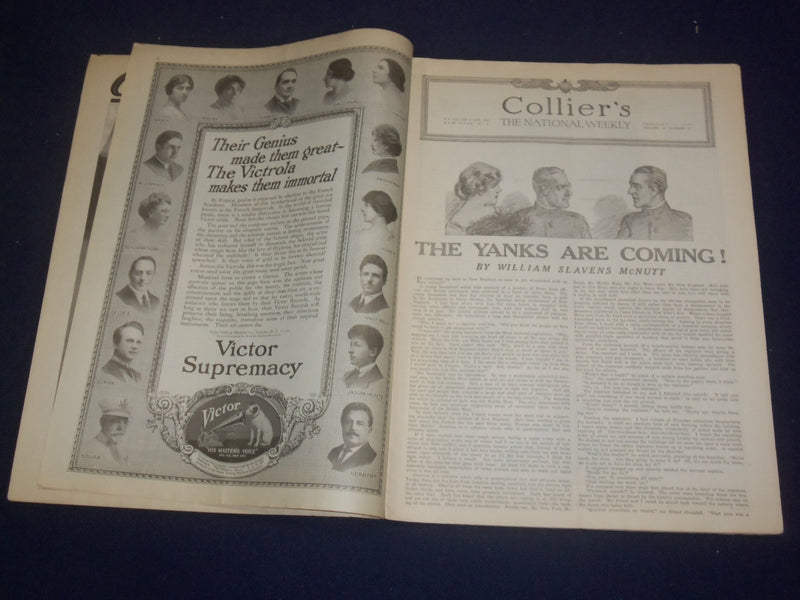 1918 FEBRUARY 16 COLLIER'S MAGAZINE - THE YANKS ARE COMING! - ST 6726