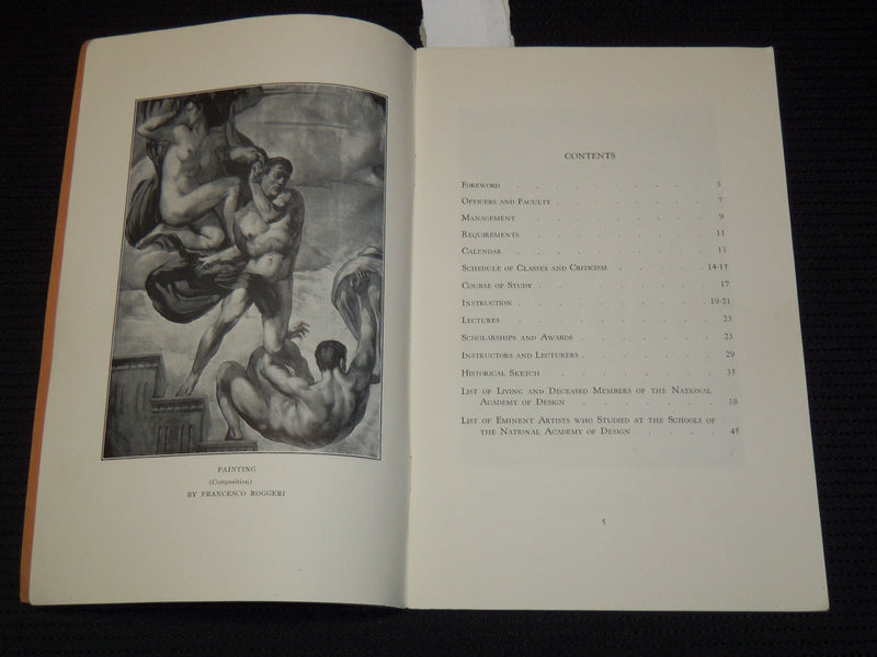 1932 NATIONAL ACADEMY OF DESIGN ART SCHOOLS BOOK - NEW YORK CITY - J 7945