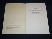 1955 UPSALA UNIVERSITY LIBRARY GUIDE - HISTORICAL NOTES GUIDE TO EXHIBIT- J 8731
