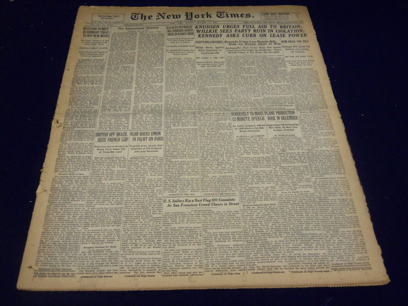 1941 JANUARY 19 NEW YORK TIMES - KNUDSEN URGES FULL AID TO BRITAIN - NT 1141
