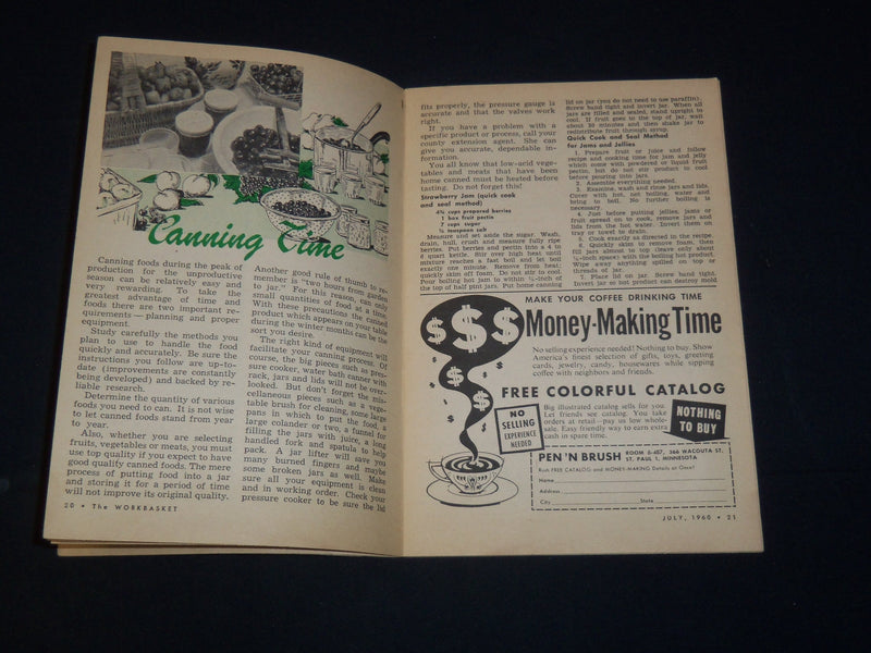 1959-1960 THE WORKBASKET MAGAZINE LOT OF 8 ISSUES - NICE ADS - K 2082