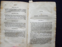 1834 LIFE OF MRS. SIDDONS HARDCOVER BOOK BY THOMAS CAMPBELL - KD 8648