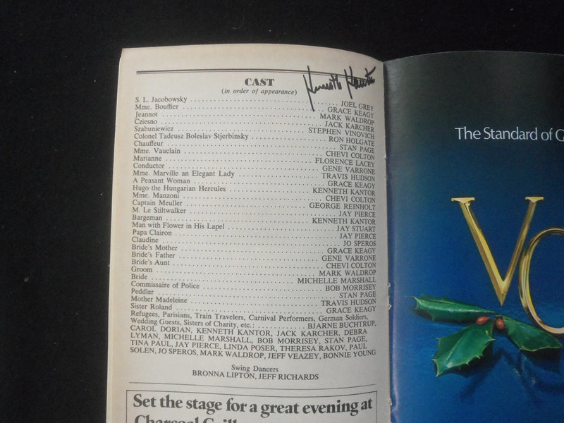 1978 THE GRAND TOUR PLAYBILL - 4 SIGNATURES - J 8203