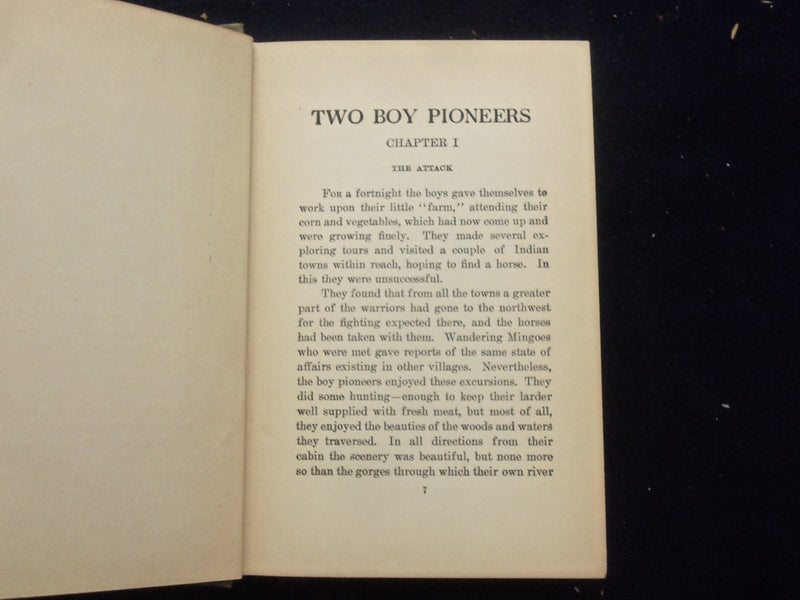 1927 TWO BOY PIONEERS HARDCOVER BOOK BY JAMES BRADEN - KD 8375