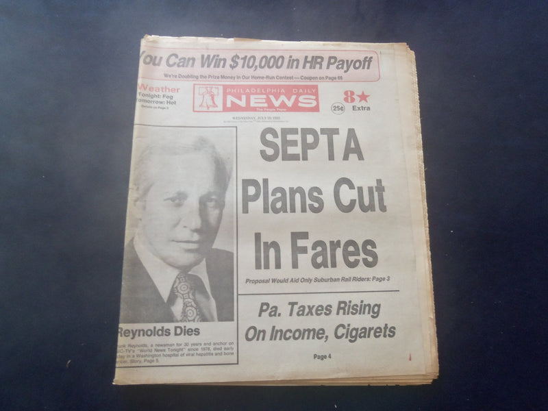 1983 JULY 20 PHILADELPHIA DAILY NEWS NEWSPAPER - FRANK REYNOLDS DIED - NP 6195