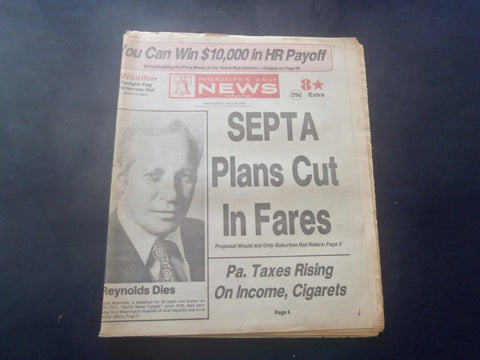 1983 JULY 20 PHILADELPHIA DAILY NEWS NEWSPAPER - FRANK REYNOLDS DIED - NP 6195
