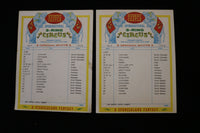 1978 HUBERT CASTLE CIRCUS OFFICIAL ROUTE CARDS - LOT OF 6 - K 1919