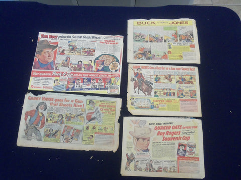 1930'S-1950'S COWBOY COLOR COMICS ADS - LOT OF 5 - NP 5265