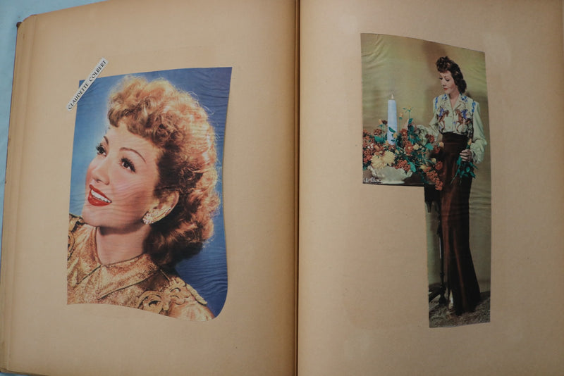 1940'S HOLLYWOOD STARS SCRAPBOOK - SHIRLEY TEMPLE - CLARK GABLE - E 26500