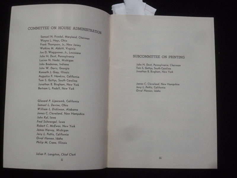 1970 OUR FLAG SOFTCOVER BOOK - HOUSE CONCURRENT RESOLUTION 407 DOCUMENT - J 9860