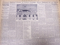 1933 JANUARY 6 NEW YORK TIMES - COOLIDGE DIES SUDDENLY IN HIS HOME - NT 5251