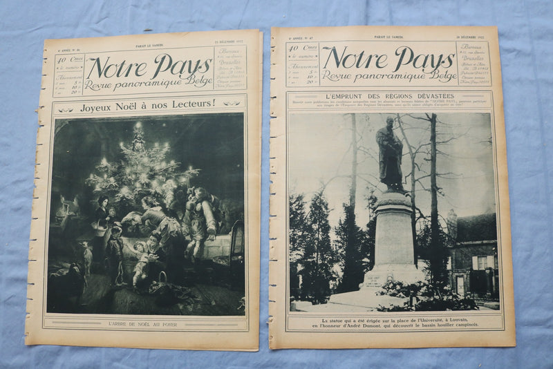 1922 NOTRE PAYS MAGAZINE - PASTEUR - FRENCH - LOT OF 8 - O 3853