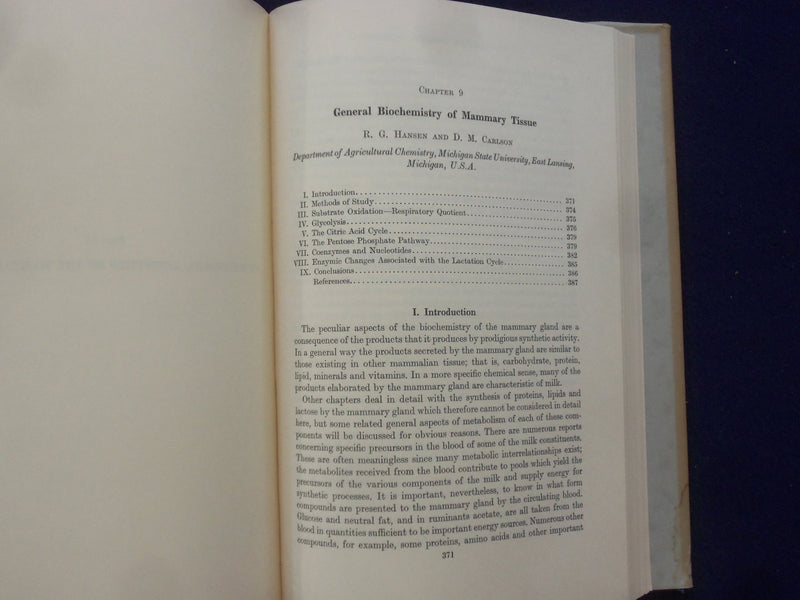 1961 MILK: THE MAMMARY GLAND AND ITS SECRETION HARDCOVER BOOKS-LOT OF 2- KD 8827