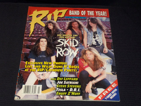 1990 MARCH RIP MAGAZINE - SKID ROW FRONT COVER - E 7644