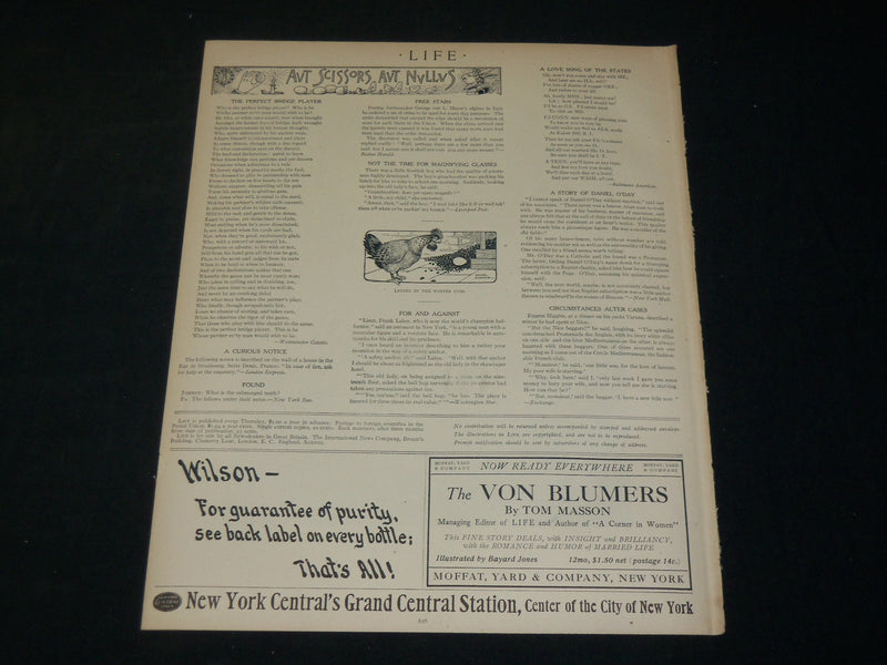 1906 NOVEMBER 29 LIFE MAGAZINE - NICE COVER & ILLUSTRATIONS - B 4590D