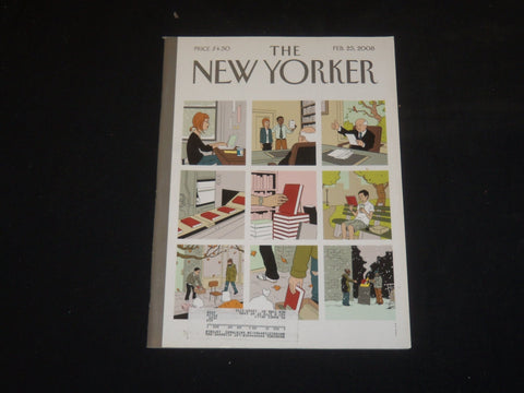 2008 FEBRUARY 25 THE NEW YORKER MAGAZINE - ILLUSTRATED COVER - NY 2122
