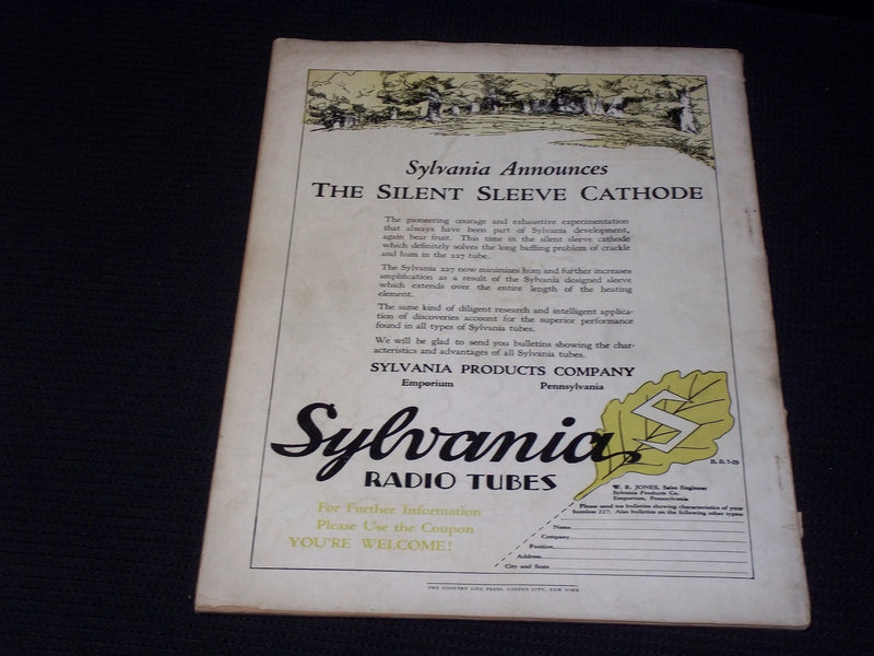 1929 JULY RADIO BROADCAST MAGAZINE - A.C. VS. BATTERY SET FRONT COVER - E 6276
