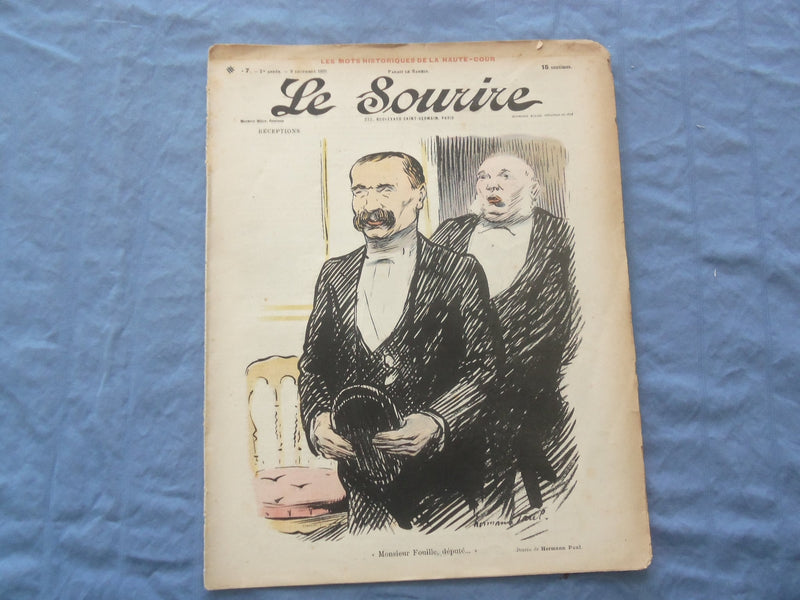 1899 DEC 9 LE SOURIRE MAGAZINE - ILLUSTRATED COMEDY - FRENCH TEXT - SP 4864B