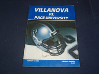 1985 OCT 5 VILLANOVA UNIVERSITY VS PACE UNIVERSITY FOOTBALL PROGRAM - ST 4879W