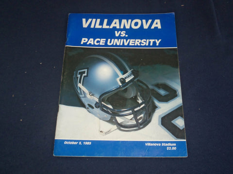 1985 OCT 5 VILLANOVA UNIVERSITY VS PACE UNIVERSITY FOOTBALL PROGRAM - ST 4879W