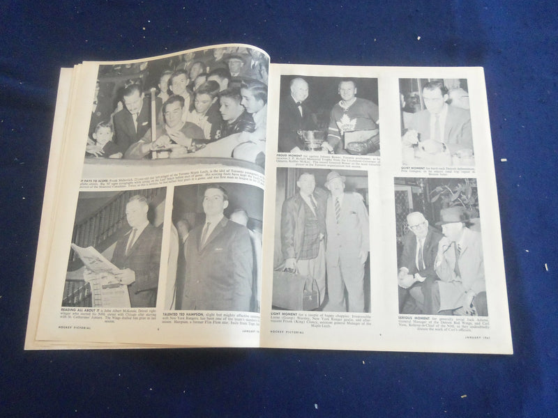 1961 JANUARY HOCKEY PICTORIAL MAGAZINE - MURRAY OLIVER COVER - ST 200L