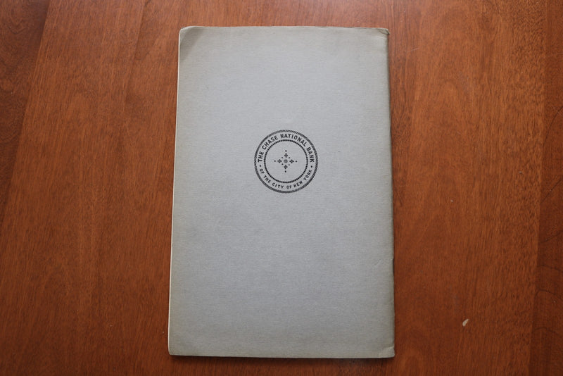 1920 OCTOBER 5 THE CHASE ECONOMIC BULLETIN - VOL 1, NO 1- SOFTCOVER BOOK- K 3183