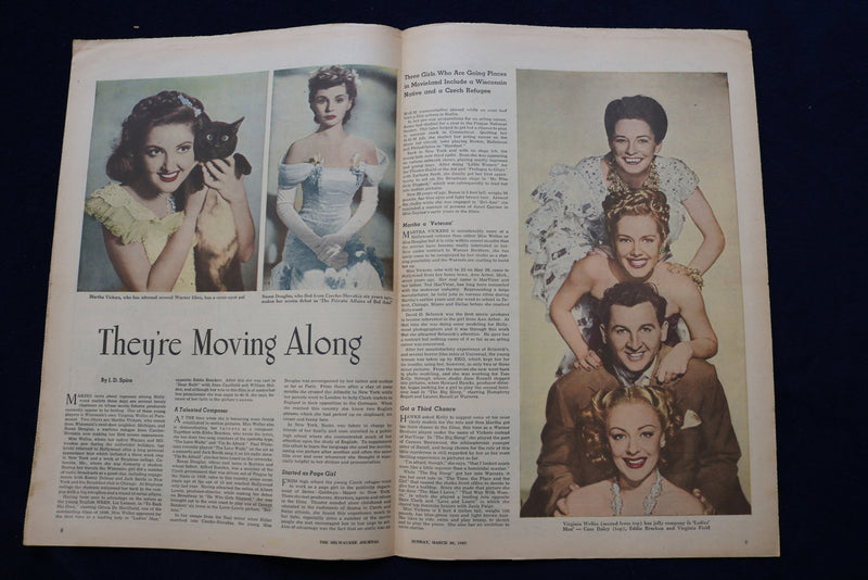 1947 MARCH 30 SCREEN AND RADIO MAGAZINE - PAULETTE GODDARD COVER - E 23089