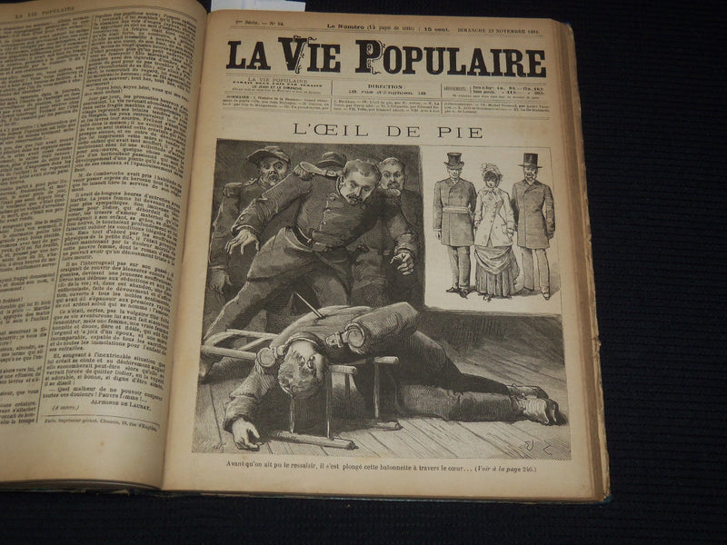 1884 OCTOBER-DECEMBER LA VIE POPULAIRE FRENCH MAGAZINE BOUND VOLUME - KD 7462F