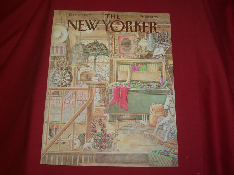 1987 DECEMBER 21 NEW YORKER MAGAZINE FRONT COVER ONLY - GREAT ART FOR FRAMING
