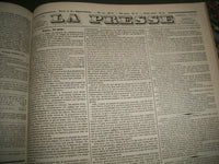 1837 JANUARY-JUNE LA PRESSE FRENCH NEWSPAPER BOUND VOLUME - SCIENCE - KD 1279I