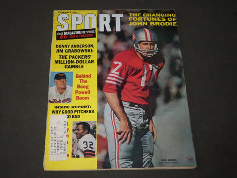 1966 NOVEMBER SPORT MAGAZINE - 49ER'S JOHN BRODIE COVER - CW 285