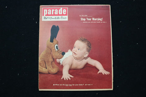 1952 JULY 6 PARADE MAGAZINE - BEST TOYS FOR YOUR BABY COVER - E 25412