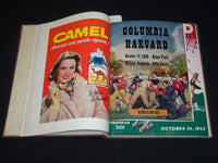 1953-1954 HARVARD A. A. NEWS BOUND VOLUME - 8 FOOTBALL PROGRAMS - KD 6359A
