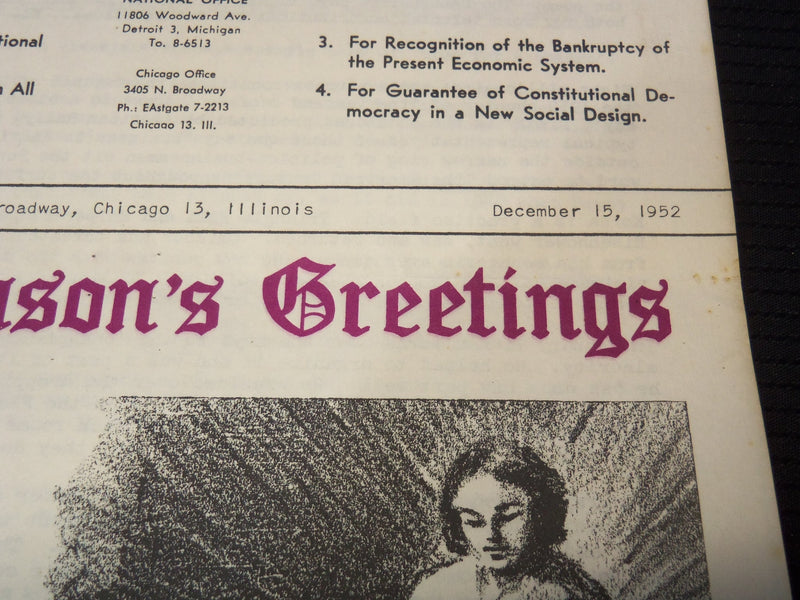 1952 DECEMBER 15 THE RALLY LETTER - NEWS AND VIEWS - K 2608