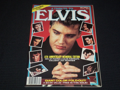1983 PHOTOPLAY - TRIBUTE TO ELVIS MAGAZINE - ELVIS PRESLEY COVER - E 15433