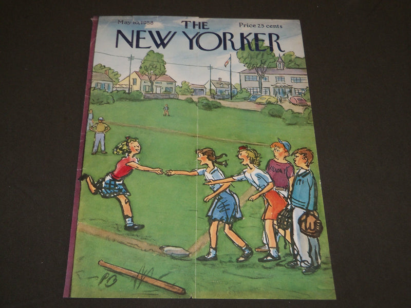 1958 MAY 10 NEW YORKER MAGAZINE FRONT COVER ONLY - GREAT ART FOR FRAMING