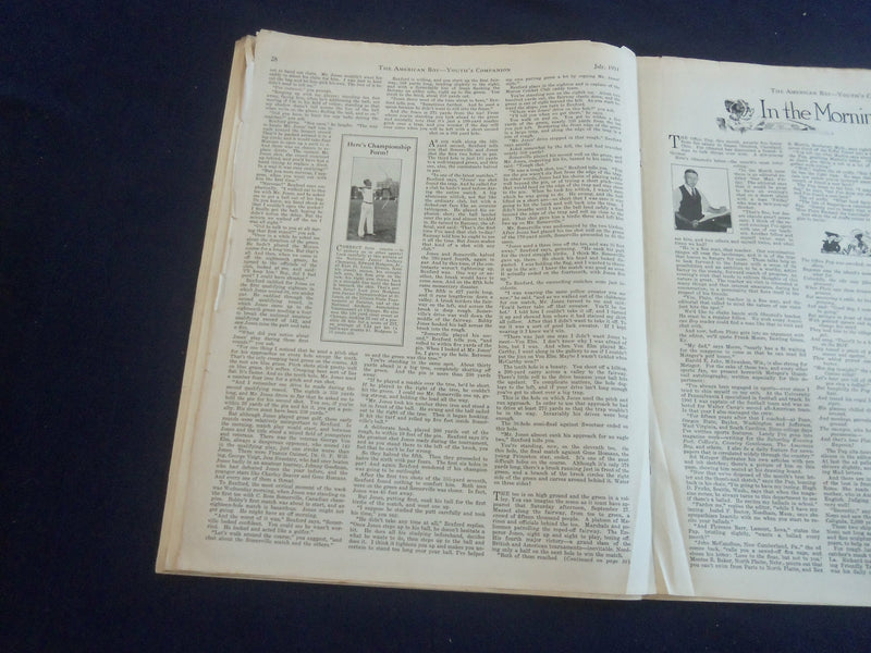 1931 JULY AMERICAN BOY MAGAZINE - CADDYING FOR BOBBY JONES - ST 7060