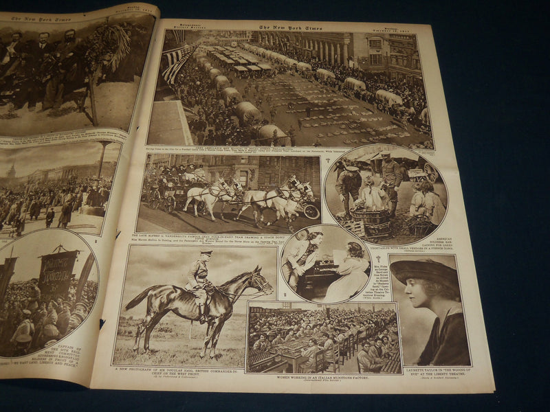 1917 NOVEMBER 18 NEW YORK TIMES ROTO PICTURE SECTION - LENINE & TROTZKY- NT 9374