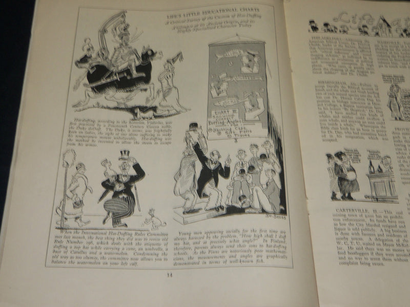 1930 JANUARY 17 LIFE MAGAZINE - DEPORTATIONS COVER - DR. SEUSS INSIDE - ST 5787